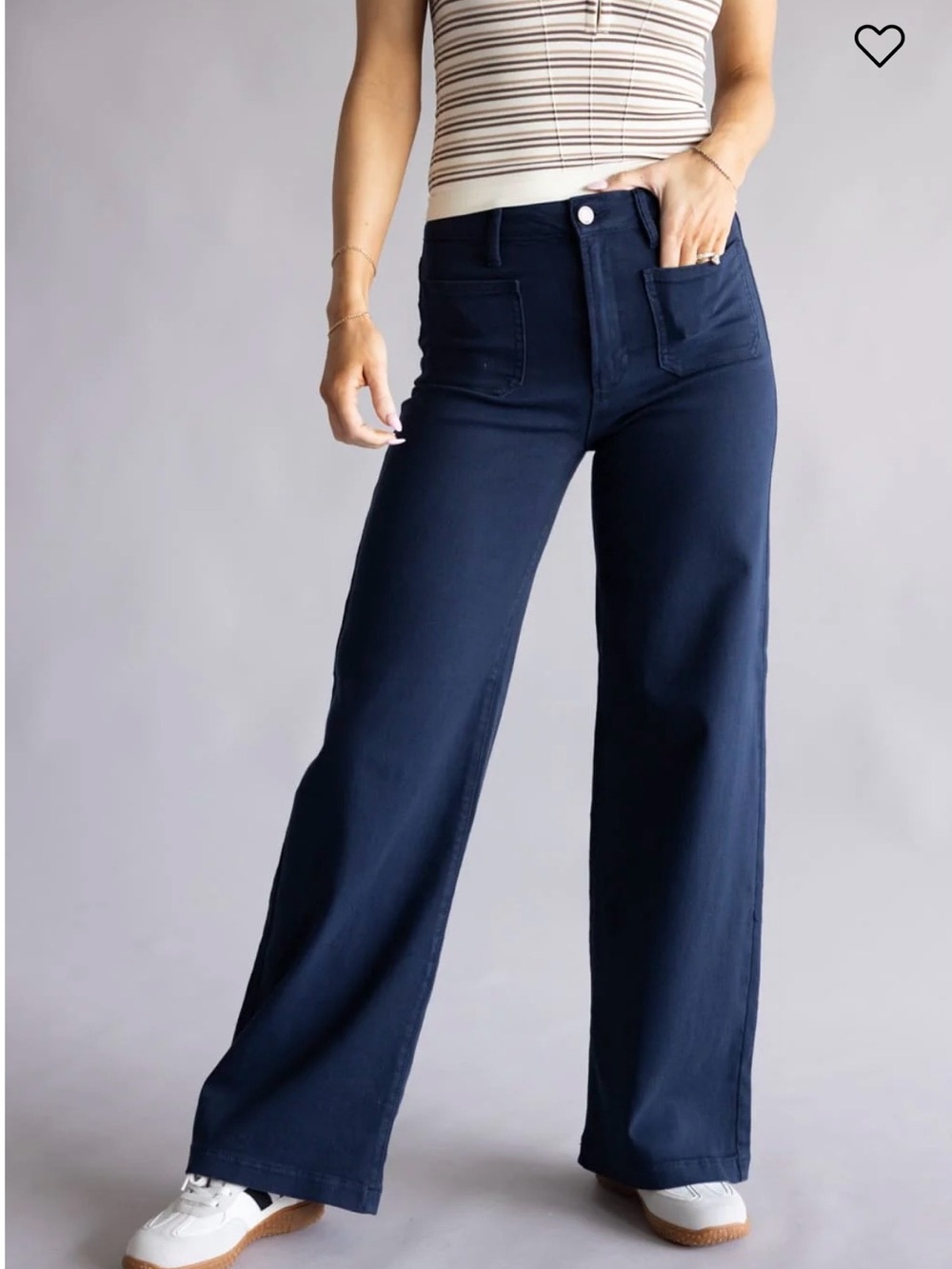 Just Black Denim JBD Navy Wide-Leg High-Rise Jeans